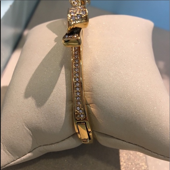 KATE SPADE PAVE GOLDTONE LOVE NOTE BRACELET NWT - Picture 4 of 8